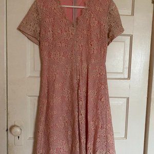 Pink Lace Spring Dress